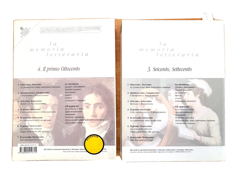 LA MEMORIA LETTERARIA 3+4 SEICENTO, SETTECENTO, PRIMO OTTOCENTO (7530)