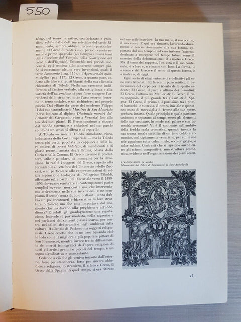 EL GRECO biografia con tavole a colori - Leo Bronstein 1ed. 1963 Garzanti