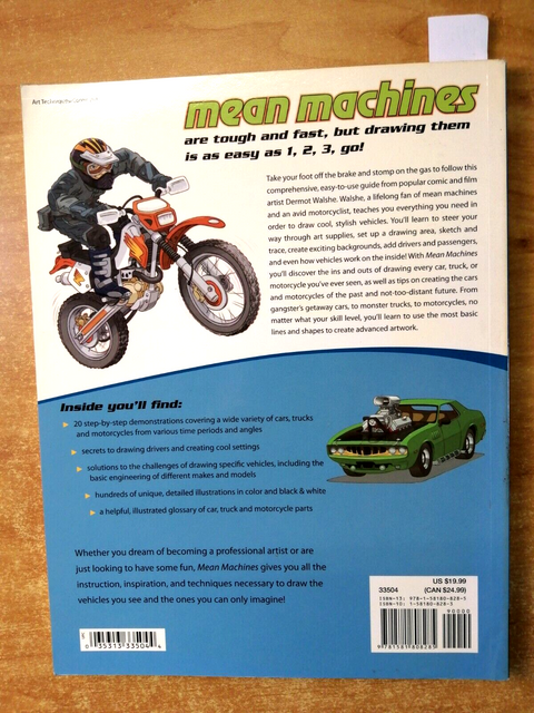 MEAN MACHINES come disegnare bene auto, camion e moto IMPACT BOOK (6740