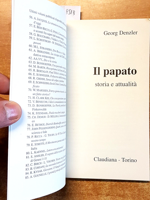 Il papato storia e attualit - Georg Denzler - 2000 - Claudiana VATICANO (2