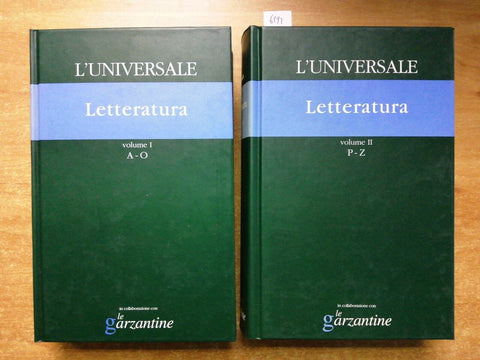 LETTERATURA completa in 2 VOLL. enciclopedia L'universale Le Garzantine (6