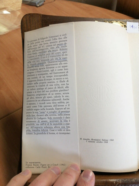 Giorgio Bassani - L'Airone - Mondadori - 1968 - 1ed. - romanzo (5491