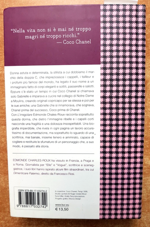 L'IRREGOLARE, COCO PRIMA DI CHANEL - EDMONDE CHARLES-ROUX 2009 Bur RIZZOLI