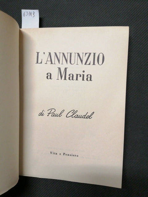 L'ANNUNZIO A MARIA - CLAUDEL PAUL - VITA E PENSIERO (6314B)