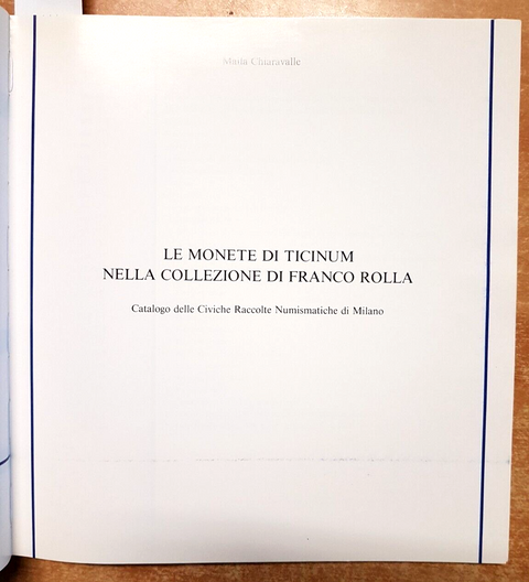 LE MONETE DI TICINUM NELLA COLLEZIONE DI FRANCO ROLLA 1987 numismatica MILANO393