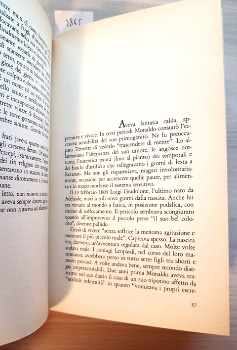 LEOPARDI Ll'infanzia, le citt, gli amori - RENATO MINORE - 1987 BOMPIANI
