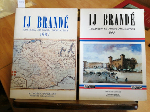 IJ BRANDE' ARMANACH ED POESIA PIEMONTEISA - 2 VOLUMI: 1987+1988 PIEMONTE (