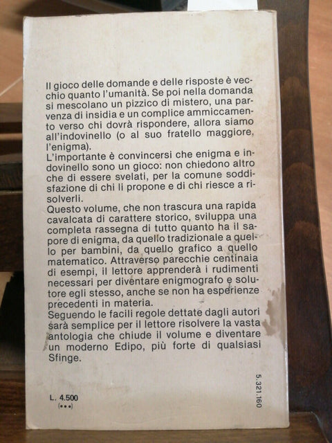 CARNEVALE ROSSI - ENIGMI E INDOVINELLI 1981 ENCICLOPEDIE PRATICHE SANSONI (