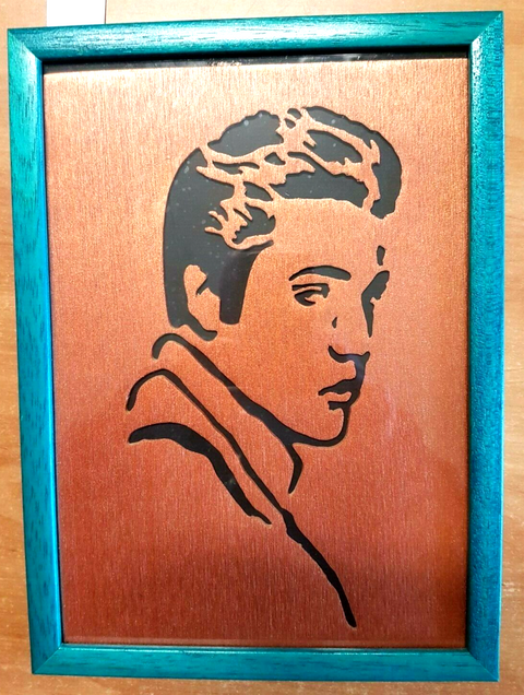 ELVIS PRESLEY - RITRATTO INCORNICIATO CON VETRO - 23 X 31 CM - quadro (4002