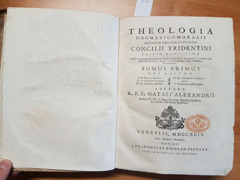 3 tomi THEOLOGIA DOGMATICO-MORALIS CONCILII TRIDENTINI 1794 NATALI ALEXANDRO3680