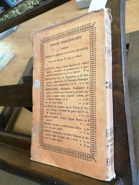 RIME DI JACOPO VITTORELLI 1837 DIZIONARIO UNIVERSALE - SILVESTRI VOL.362 (2