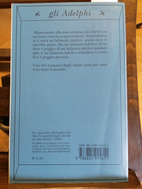 FRANK McCOURT - LE CENERI DI ANGELA - GLI ADELPHI - 2002 - (4341) MCCO