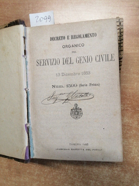 40 LEGGI DECRETI E REGOLAMENTI DIVERSI ANNI 1880-1890 rilegati in 1 volume