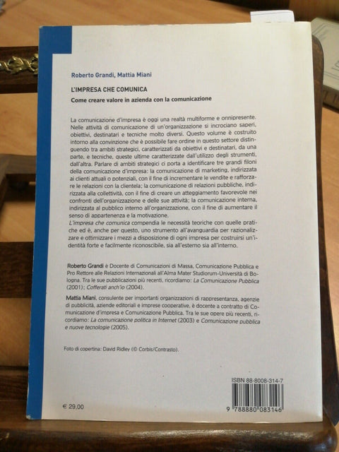 L' IMPRESA CHE COMUNICA COME CREARE VALORE IN AZIENDA CON LA COMUNICAZIONE