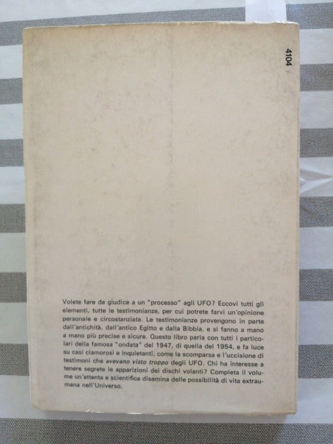 Antonio Ribera - GLI UFO PROCESSO CON TESTIMONI 1975 De vecchi ILLUSTRATO (