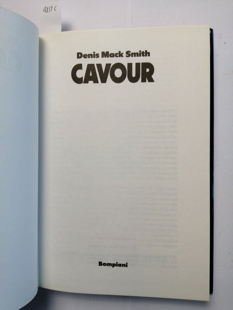 Denis Mack Smith - CAVOUR - biografia - 1ed. - BOMPIANI 1984 + omaggio (48