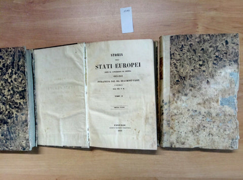 STORIA DEGLI STATI EUROPEI 1845 VISCONTE BEAUMONT VASSY SABATTINI 3 VOLL. (