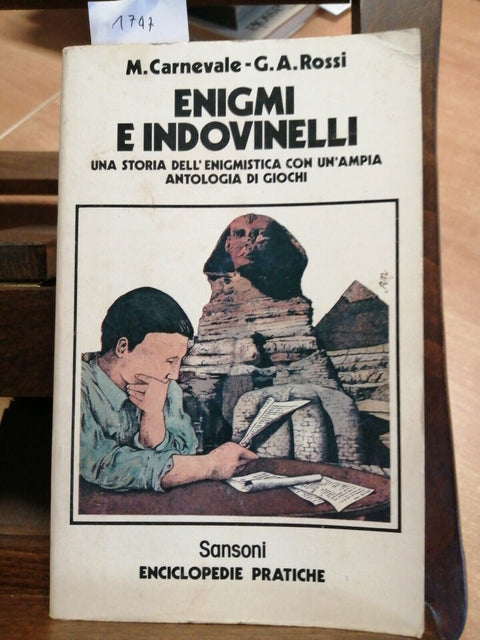 CARNEVALE ROSSI - ENIGMI E INDOVINELLI 1981 ENCICLOPEDIE PRATICHE SANSONI (