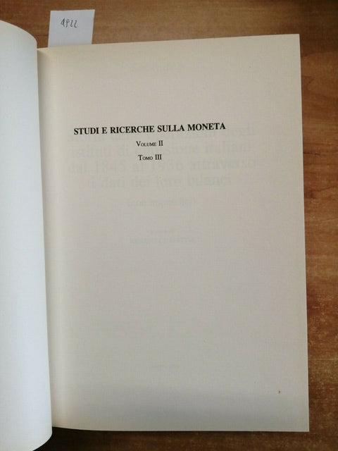 BANCA D'ITALIA STORIA DELLE OPERAZIONI DEGLI ISTITUTI - VOLUME 2 TOMO 3 (4