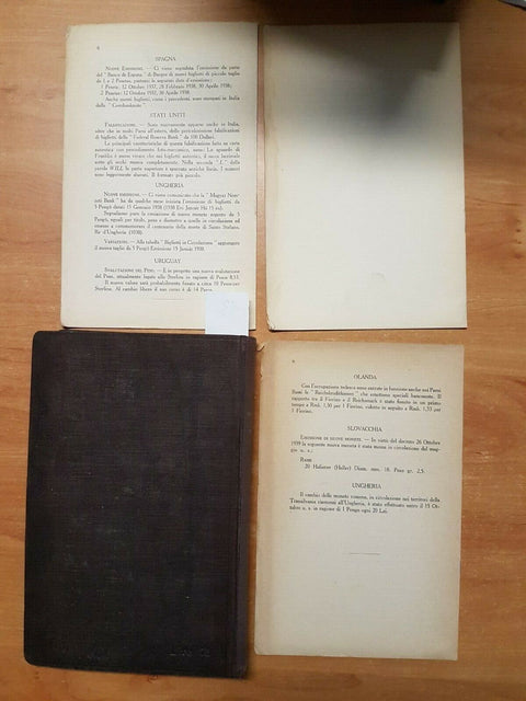 LE MONETE NEL MONDO - GAETANO TERRAGNI 1938 PIROLA + 3 SUPPLEMENTI (13