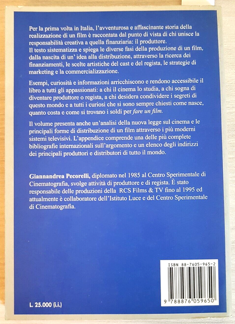 FAI UN FILM produzione cinema - GIANNANDREA PECORELLI - GREMESE - 1996 (466