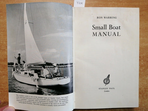 SMALL BOAT MANUAL - Ron Warring 1963 Stanley Paul ILLUSTRATO NAUTICA VELA (