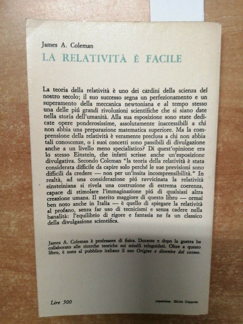 James A. Coleman - La relativit  facile - Feltrinelli - 1967 - (4380B
