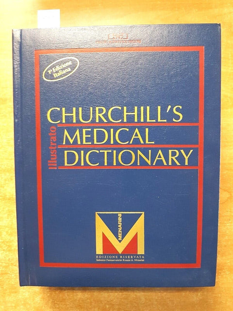 CHURCHILL'S MEDICAL DICTIONARY 1994 dizionario italiano illustrato MENARINI