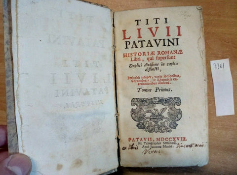 TITI LIVII PATAVINI HISTORIAE ROMANAE 4 TOMI PATAVII 1718 SEMINARII(2268