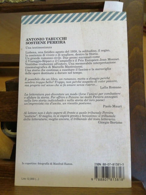 Antonio Tabucchi - Sostiene Pereira - Universale Feltrinelli 1997