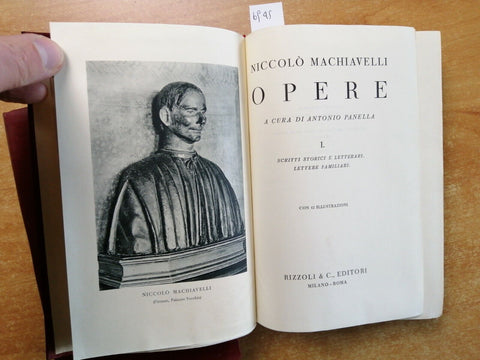 NICCOLO' MACHIAVELLI - Opere - 2 volumi - Rizzoli 1938 Antonio Panella (69