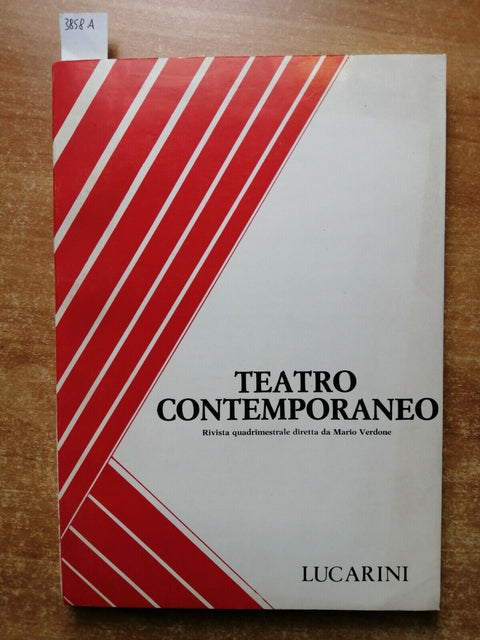 MARIO VERDONE - TEATRO CONTEMPORANEO rivista quadrimestrale 1983 LUCARINI(3