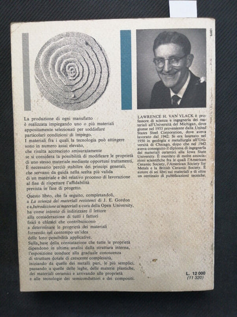 TECNOLOGIA DEI MATERIALI - Lawrence H. Van Vlack - 1976 - Mondadori (6890