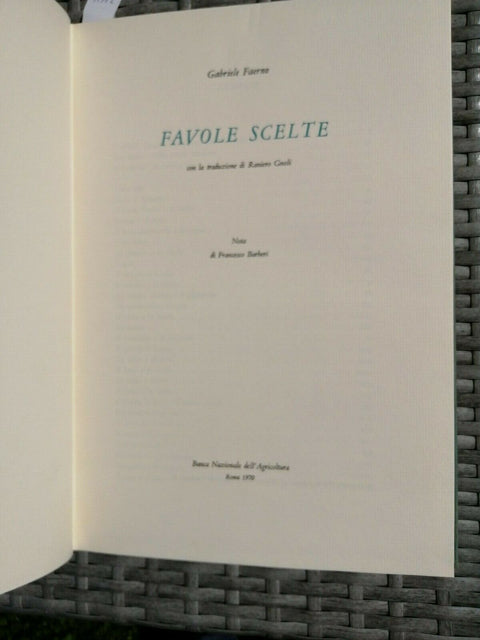 Gabriele Faerno - Favole scelte 1970 Banca Nazionale dell'Agricoltura (329