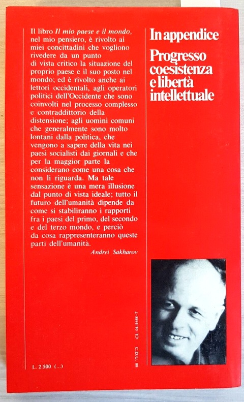 Il mio paese e il mondo - Andrei Sakharov - Bompiani - 1975 RUSSIA URSS (10