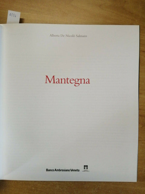 ALBERTA DE NICOLO' SALMAZO - MANTEGNA 1996 AMBROSIANO VENETO biografia arte