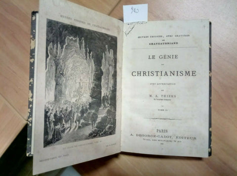 LE GENIE DU CHRISTIANISME - TOME II - THIERS PARIS (940)