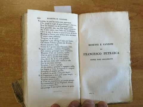 RIME DEL PETRARCA SECONDO LA LEZIONE DEL PROF. ANTONIO MARSAND 1829 VOL. 1