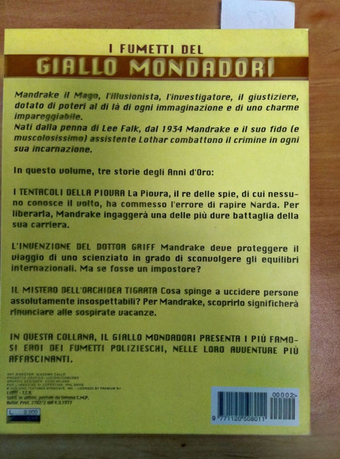 MANDRAKE CONTRO LA PIOVRA - GIALLO MONDADORI - 2000 - Falk Davis PINKETTS (