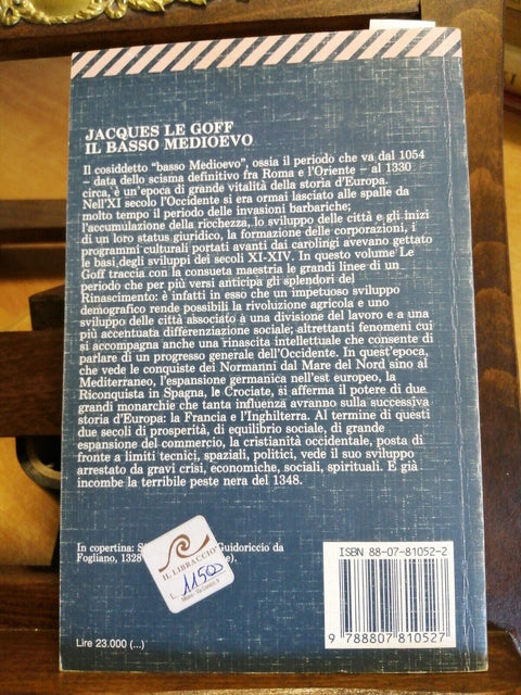 JACQUES LE GOFF - IL BASSO MEDIOEVO 1994 UNIVERSALE ECONOMICAFELTRINELLI (3