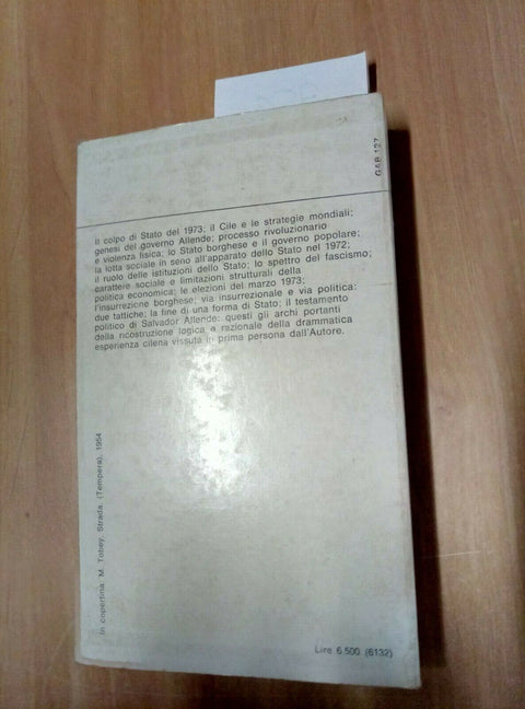 DEMOCRAZIA E CONTRORIVOLUZIONE IN CILE - 1977 ANALISI DEL GOVERNO ALLENDE - 756