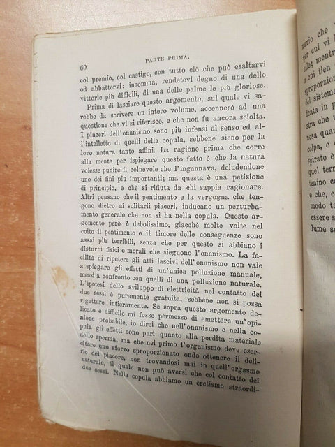 FISIOLOGIA DEL PIACERE DI PAOLO MANTEGAZZA - 1880 - BERNARDONI REBESCHINI (