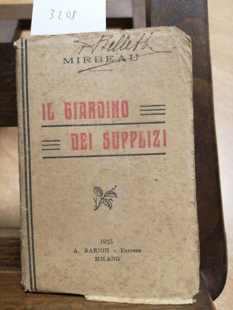 MIRBEAU - IL GIARDINO DEI SUPPLIZI - 1925 - BARION - (3208)