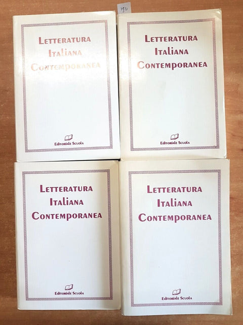 4 voll. LETTERATURA ITALIANA CONTEMPORANEA il Novecento 1994 EDIT. SCUOLA (