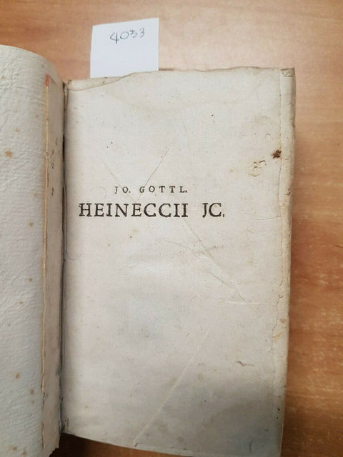 JO GOTTL HEINICCII JC - ELEMENTA JURIS NATURAE ET GENTIUM 1792 JOSEPHI ROFFI4053