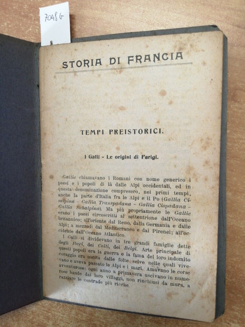 STORIA DI FRANCIA - Biblioteca del popolo Sonzogno - 1880? - (7048G)