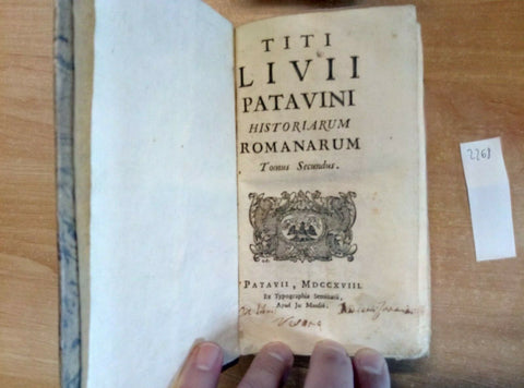 TITI LIVII PATAVINI HISTORIAE ROMANAE 4 TOMI PATAVII 1718 SEMINARII(2268