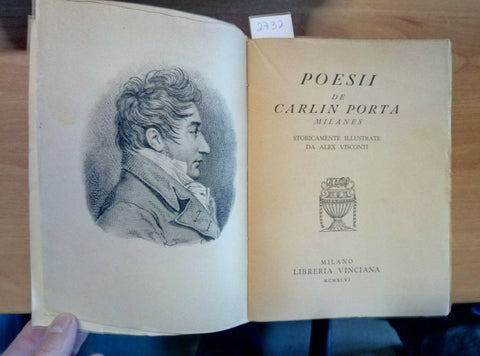 POESII DE CARLIN PORTA MILANES 1946 VINCIANA 1ED. ILLUSTRATE DA VISCONTI(2