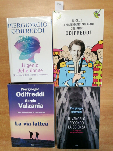 Lotto 4 libri PIERGIORGIO ODIFREDDI via lattea/genio donne/vangelo scienza