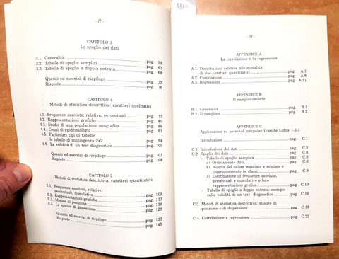 INTRODUZIONE ALLA STATISTICA SANITARIA ad uso degli studenti 1992 GOLIARDICA4860